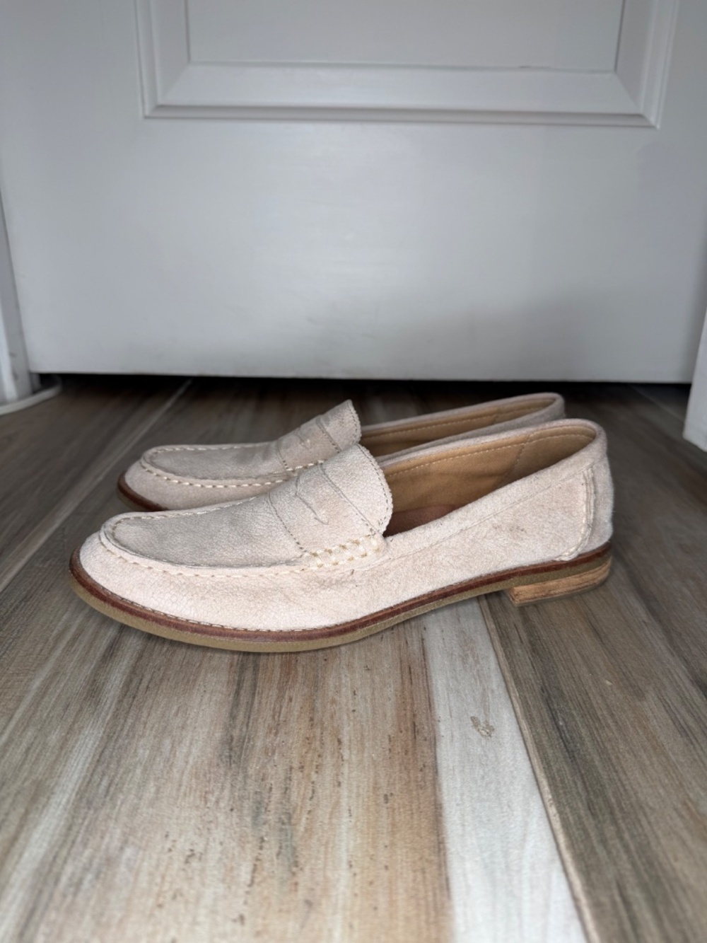 Sperry Seaport Penny Loafers STS85440 Flats Suede Leather Womens Sz 8.5